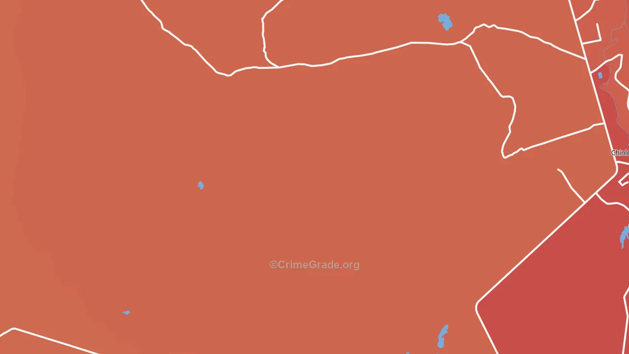Tahchee, AZ Map of Robbery Rates