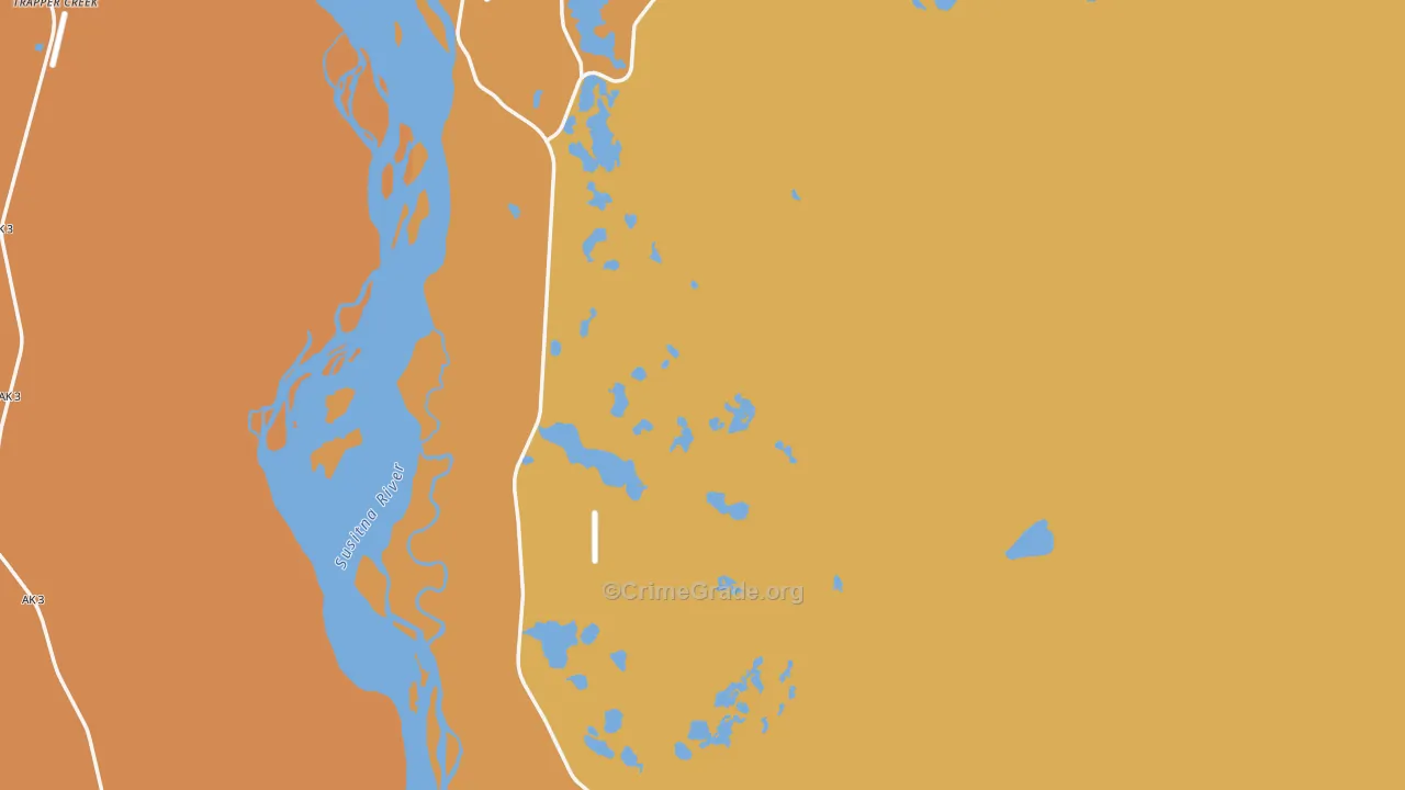 Talkeetna, AK Map of Robbery Rates