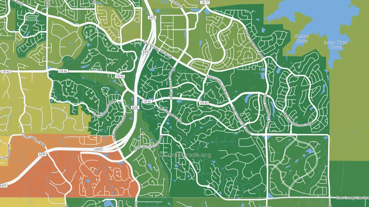 Tallyn's Reach, Aurora, CO Map of Robbery Rates