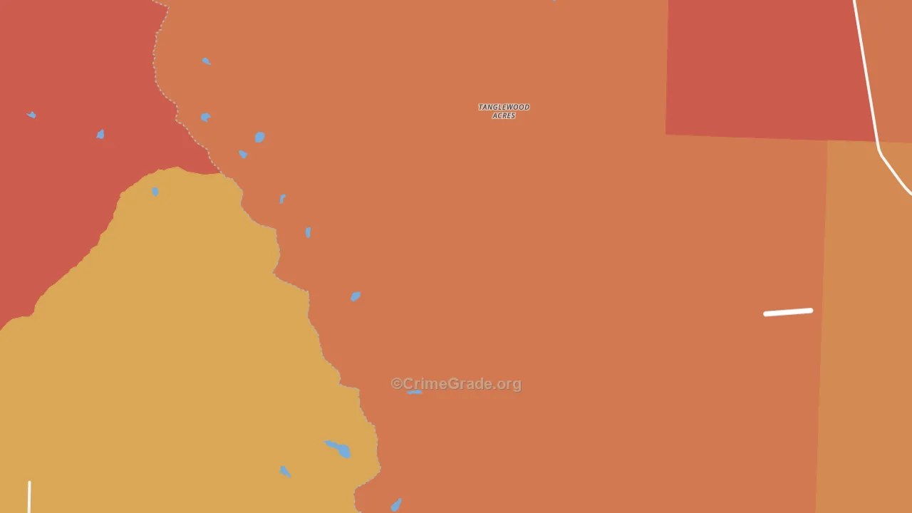 Tanglewood Acres, CO Map of Robbery Rates