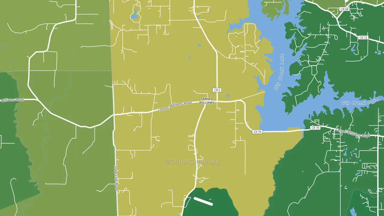 Tanner Williams, AL Map of Robbery Rates