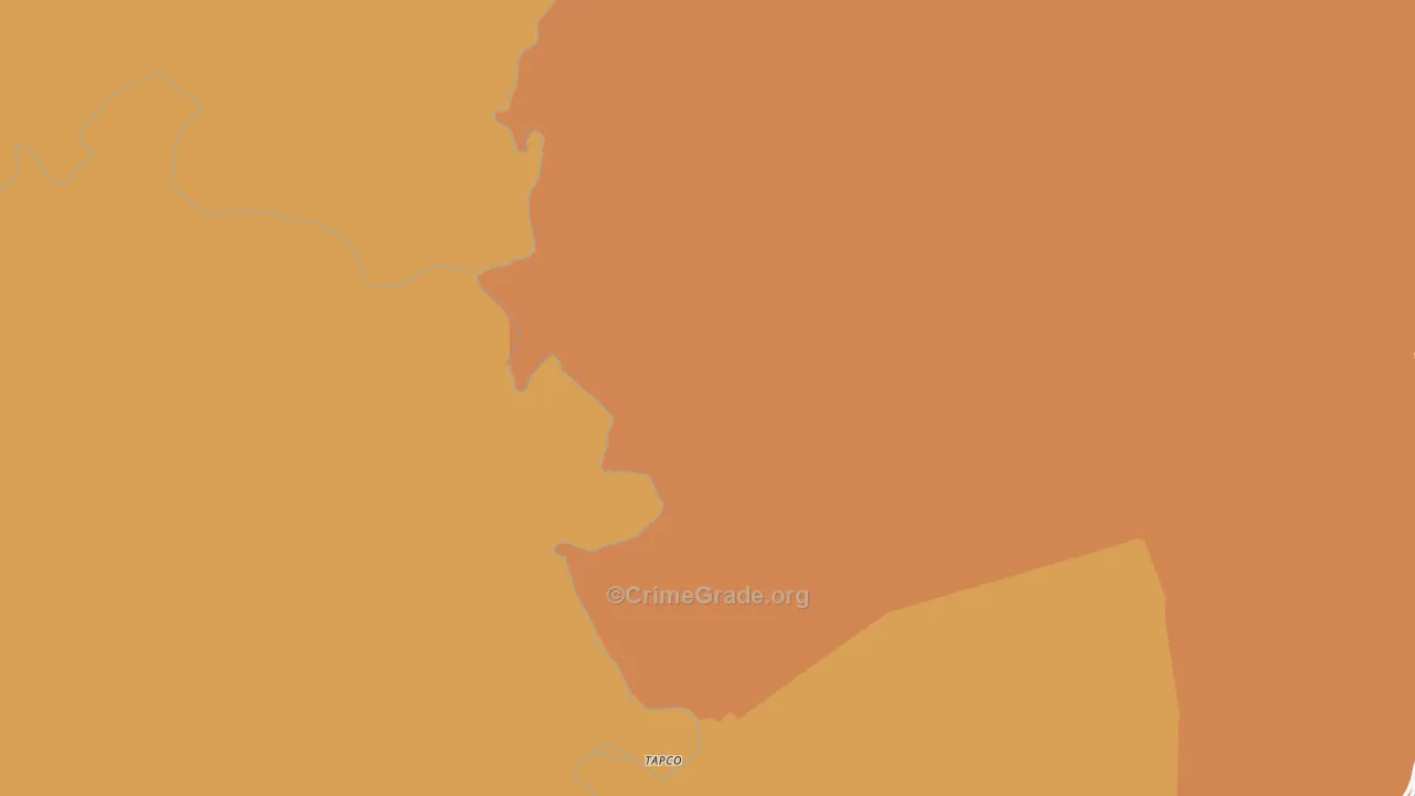Tapco, AZ Map of Robbery Rates