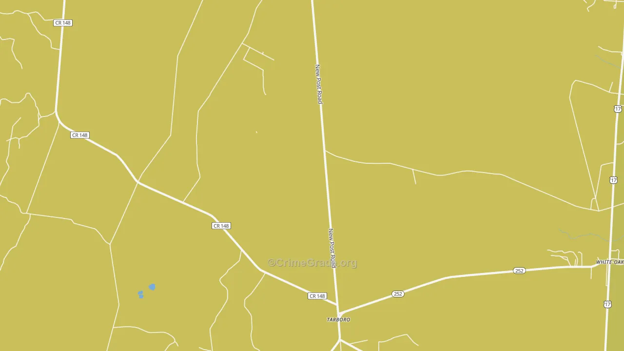 Tarboro, GA Map of Robbery Rates