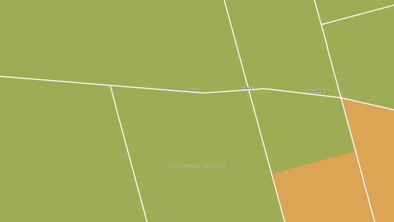 Tarzan, TX Map of Robbery Rates