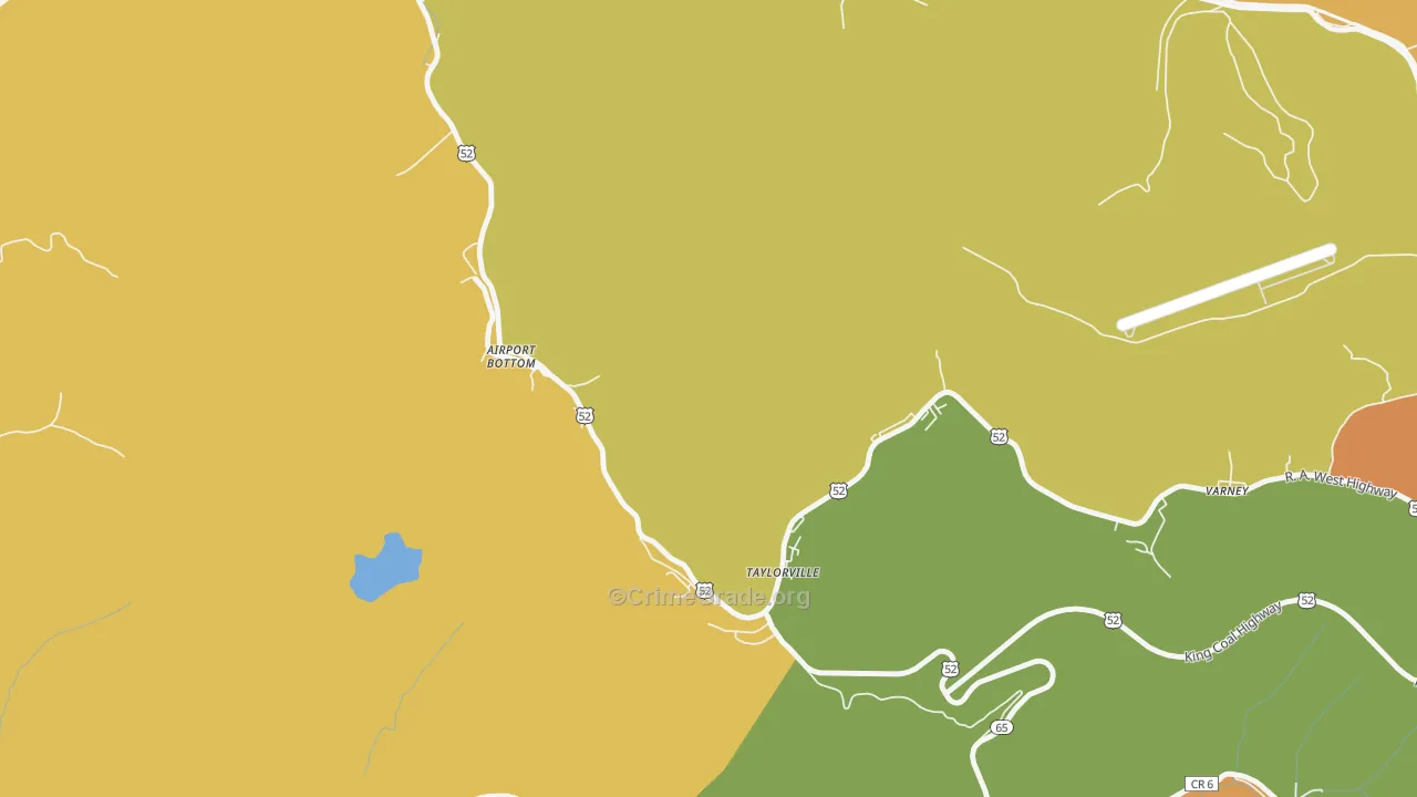 Taylorville, WV Map of Robbery Rates