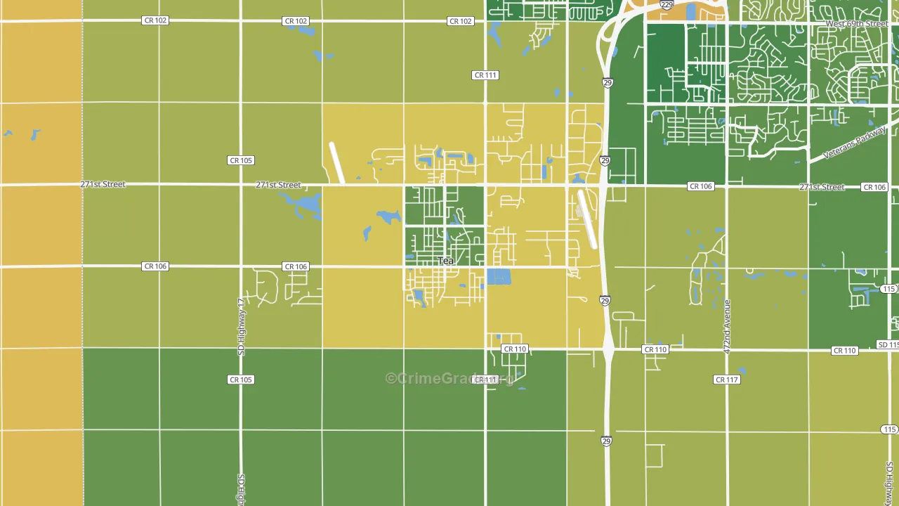 Tea, SD Map of Robbery Rates