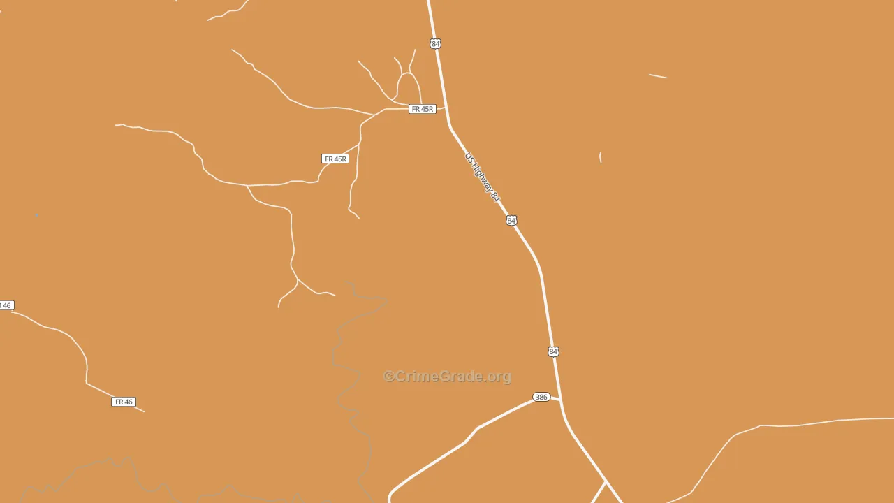 Tecolotito, NM Map of Robbery Rates