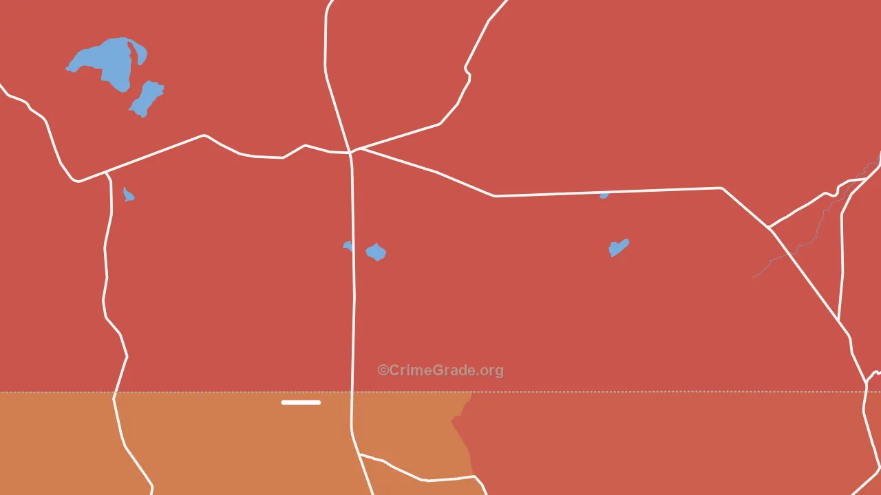 Teec Nos Pos, UT Map of Robbery Rates