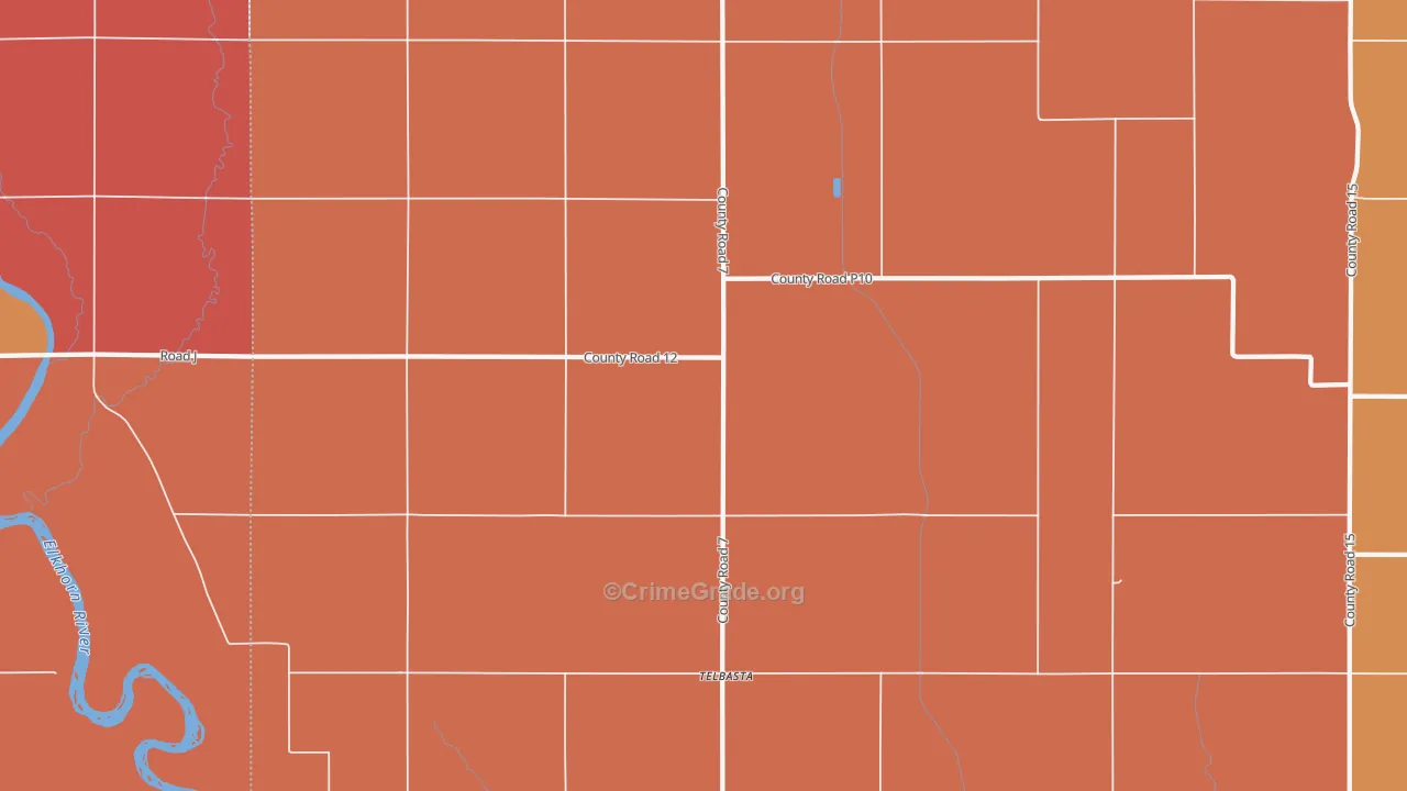 Telbasta, NE Map of Robbery Rates
