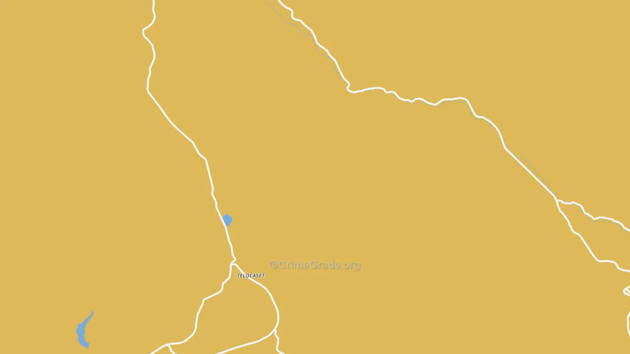 Telocaset, OR Map of Robbery Rates