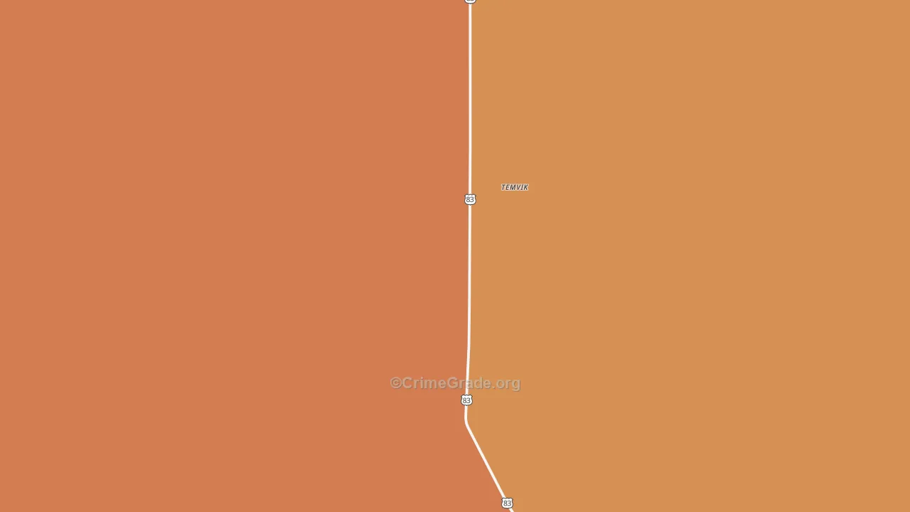 Temvik, ND Map of Robbery Rates