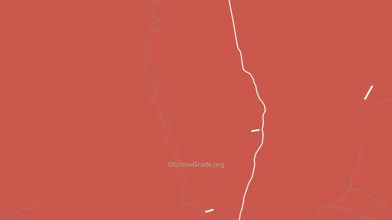 Terlingua, TX Map of Robbery Rates