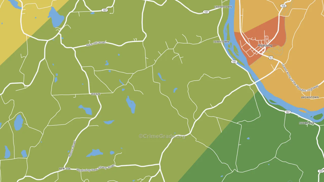 Terrytown, PA Map of Robbery Rates