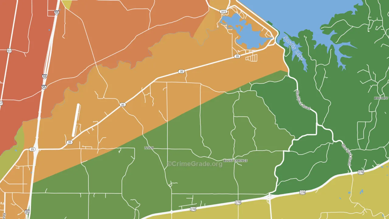 Terza, MS Map of Robbery Rates