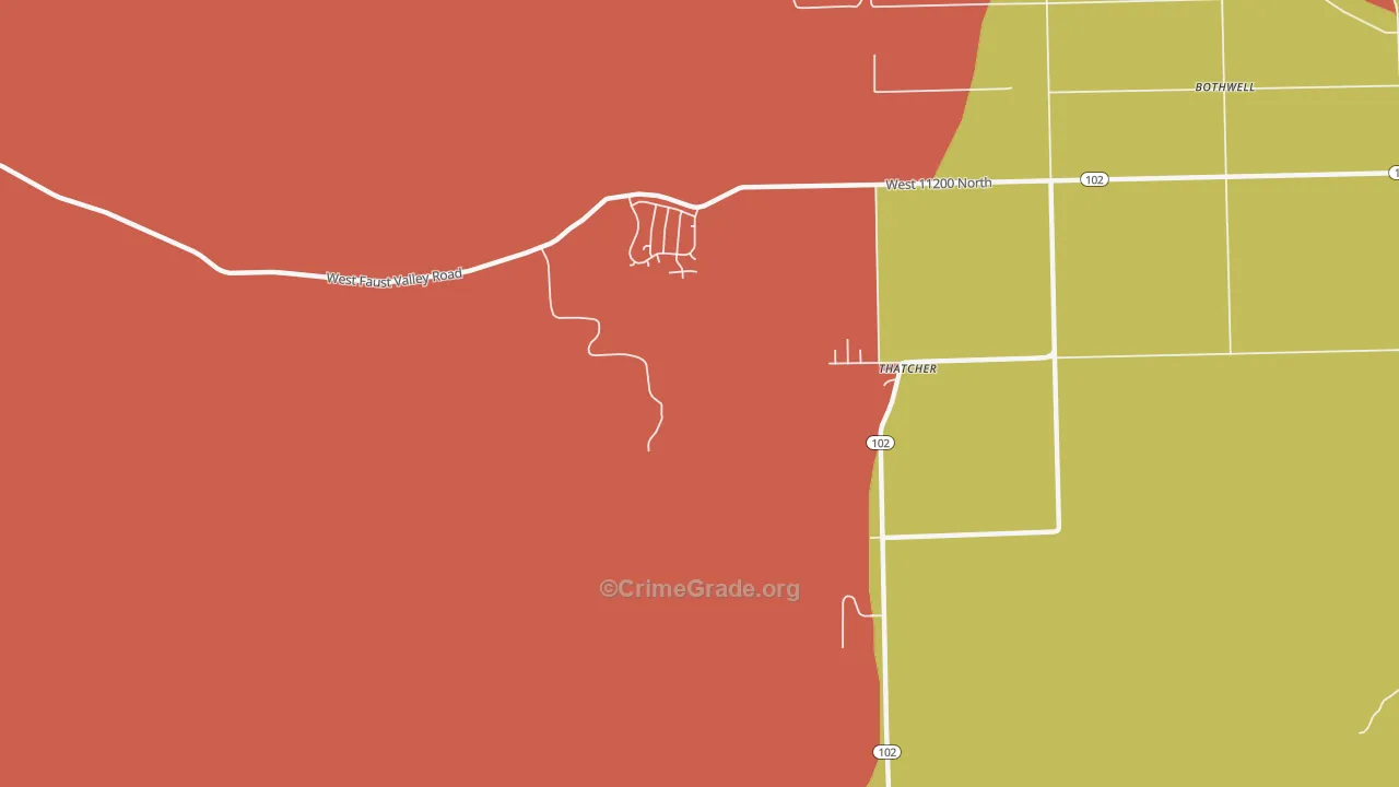 Thatcher, UT Map of Robbery Rates