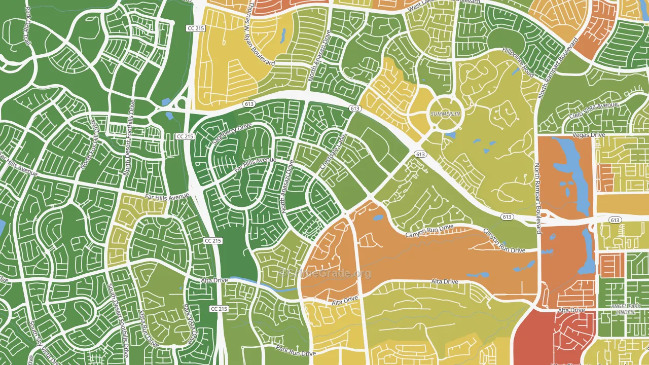 The Crossing, Las Vegas, NV Map of Robbery Rates