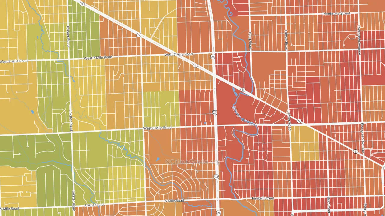 The Eye, Detroit, MI Map of Robbery Rates