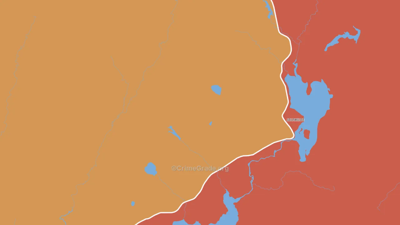 The Glen, NH Map of Robbery Rates