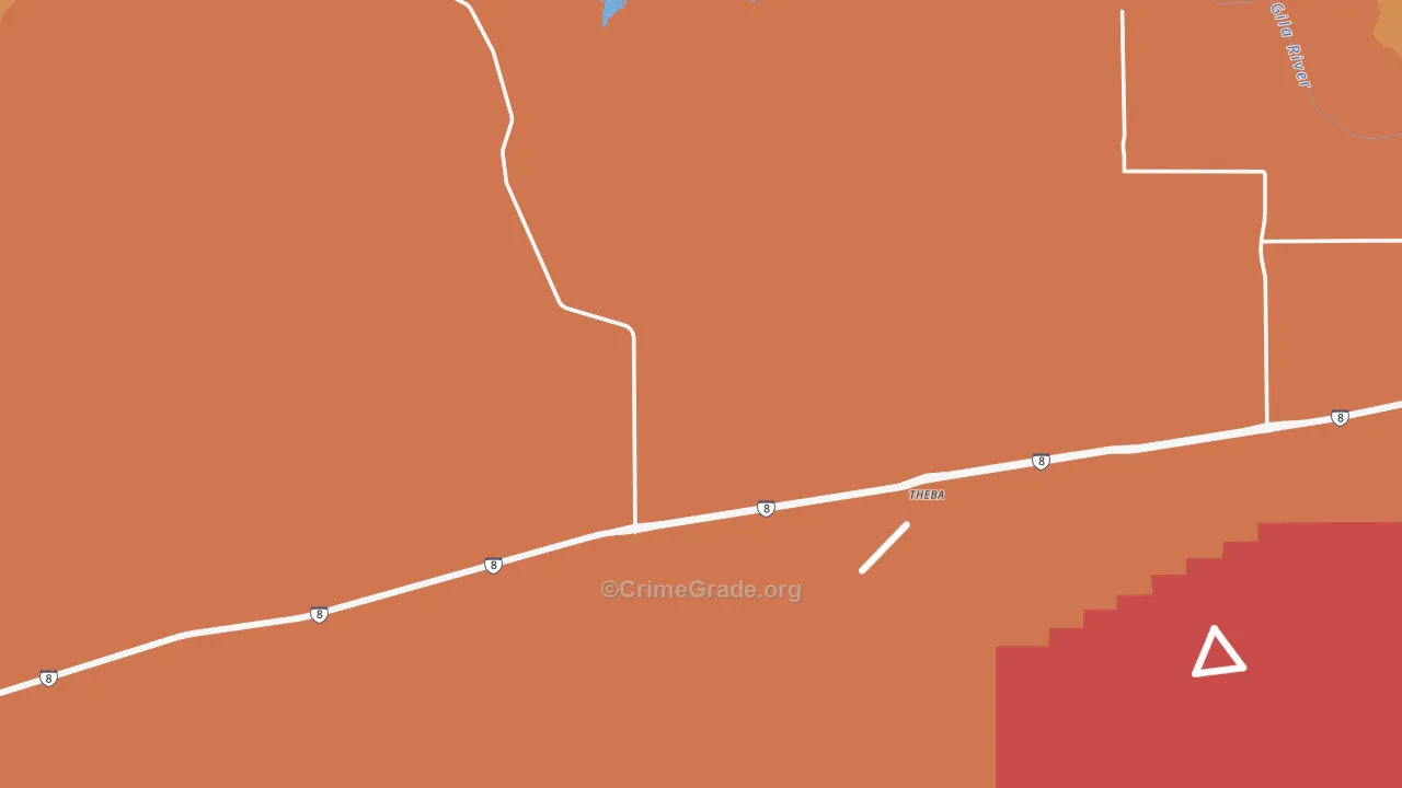 Theba, AZ Map of Robbery Rates