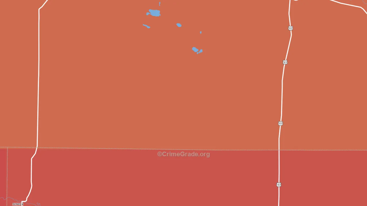 Thedford, NE Map of Robbery Rates