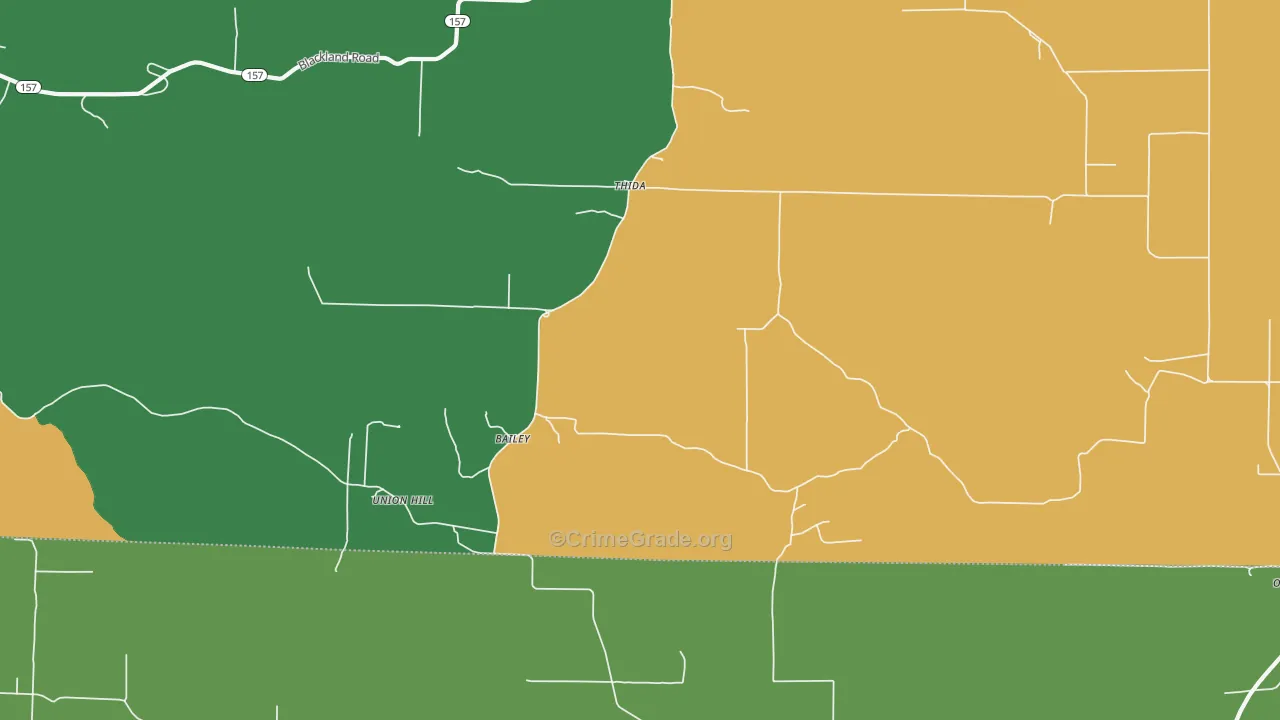 Thida, AR Map of Robbery Rates