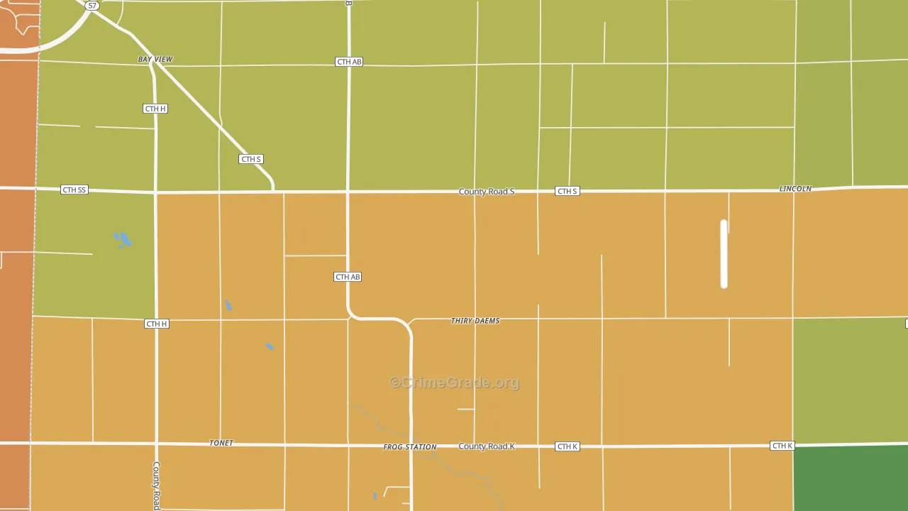 Thiry Daems, WI Map of Robbery Rates