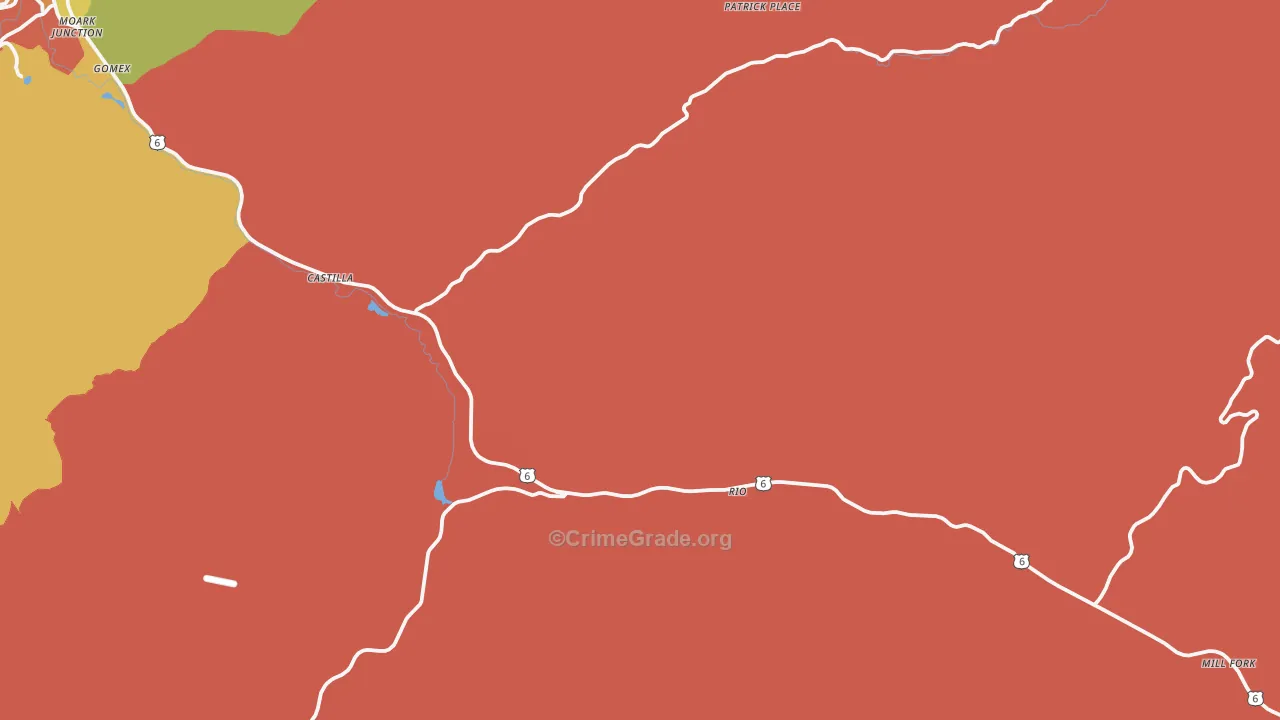 Thistle, UT Map of Robbery Rates