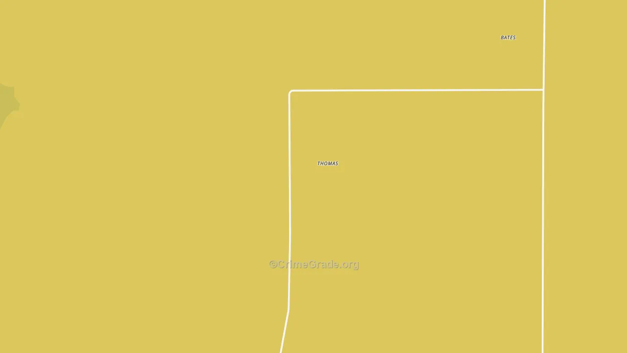 Thomas, NM Map of Robbery Rates