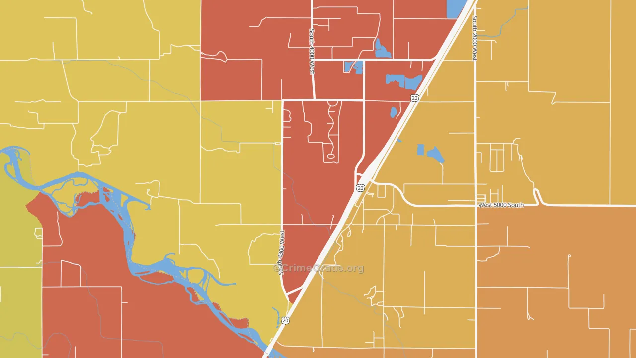 Thornton, ID Map of Robbery Rates