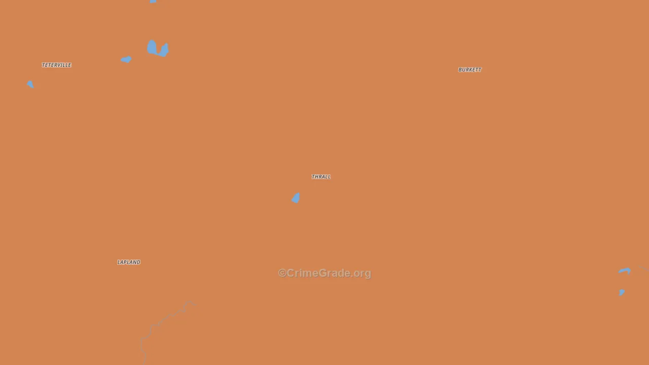 Thrall, KS Map of Robbery Rates