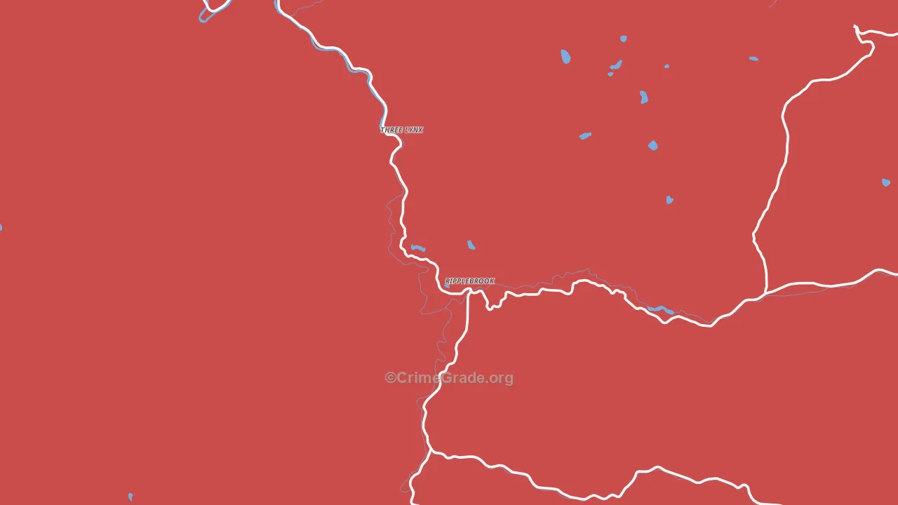Three Lynx, OR Map of Robbery Rates