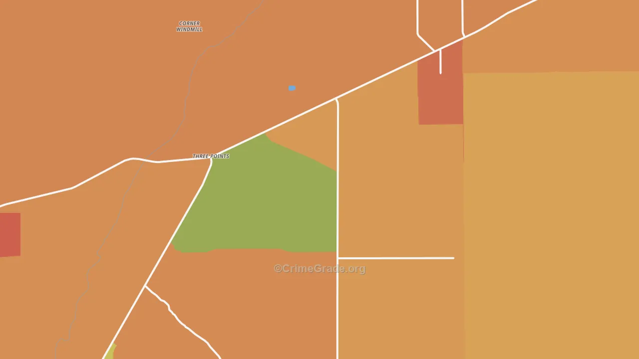 Three Points, AZ Map of Robbery Rates