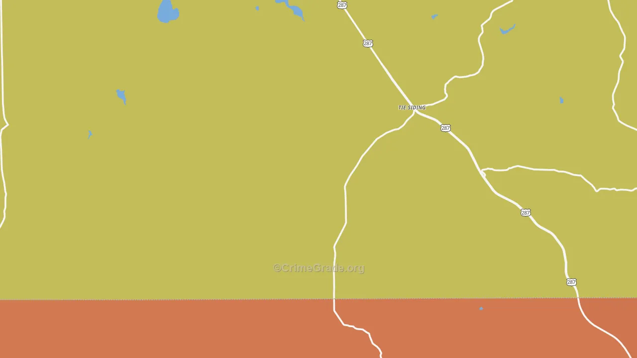Tie Siding, WY Map of Robbery Rates