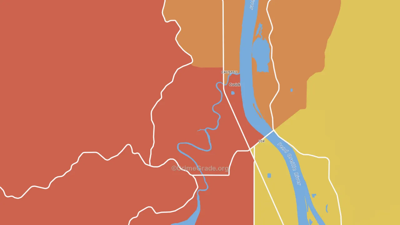 Tiger, WA Map of Robbery Rates