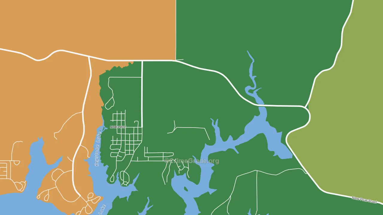 Timberlane, OK Map of Robbery Rates