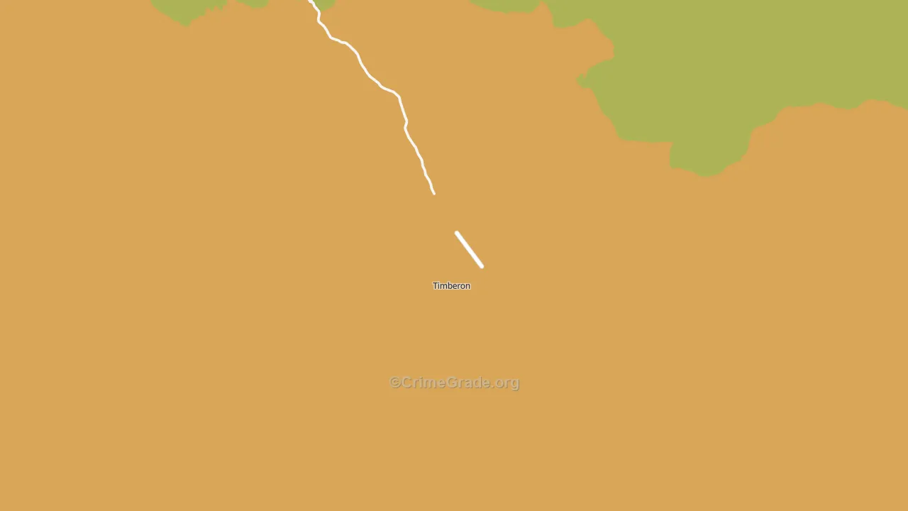 Timberon, NM Map of Robbery Rates