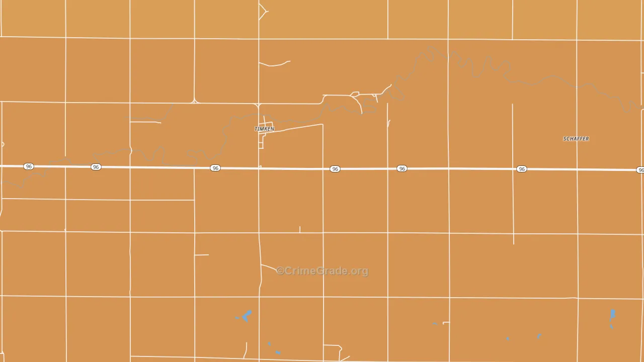 Timken, KS Map of Robbery Rates