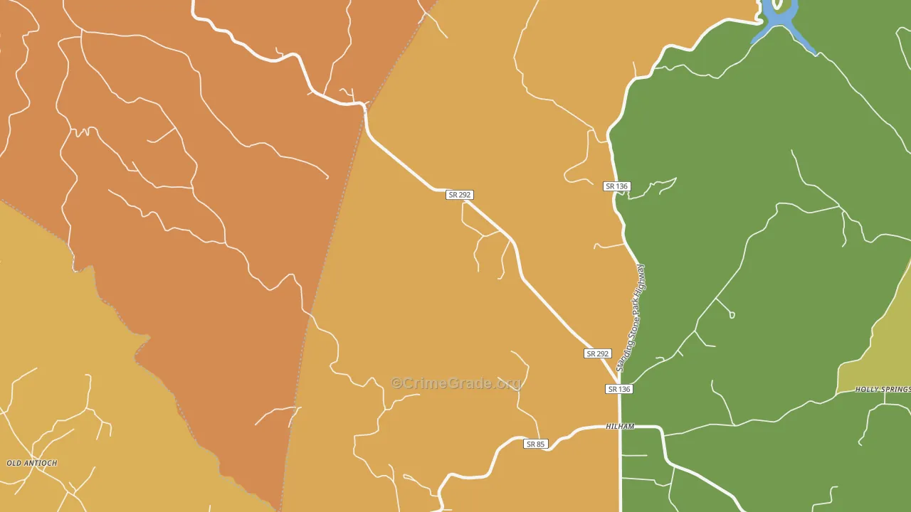 Timothy, TN Map of Robbery Rates