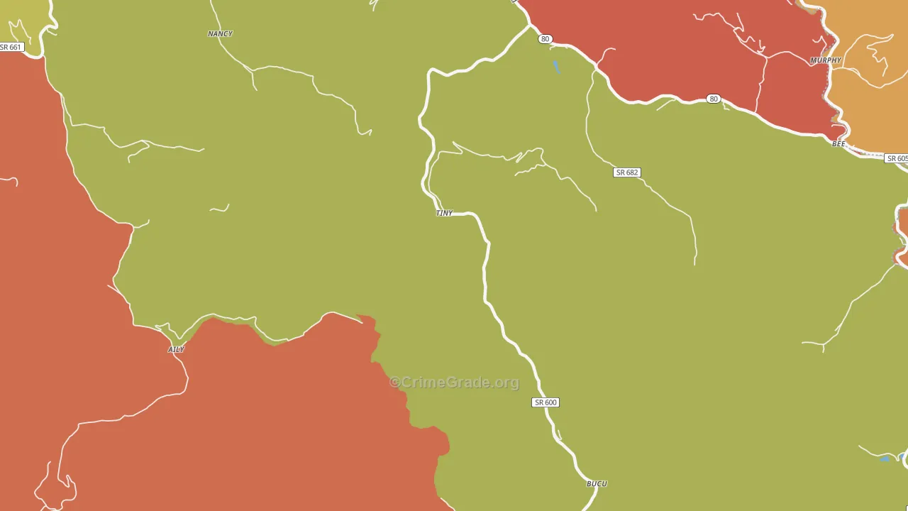Tiny, VA Map of Robbery Rates