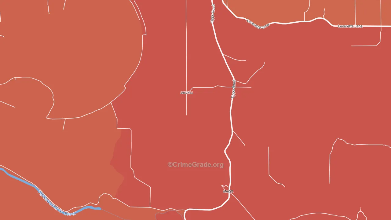 Tippo, MS Map of Robbery Rates