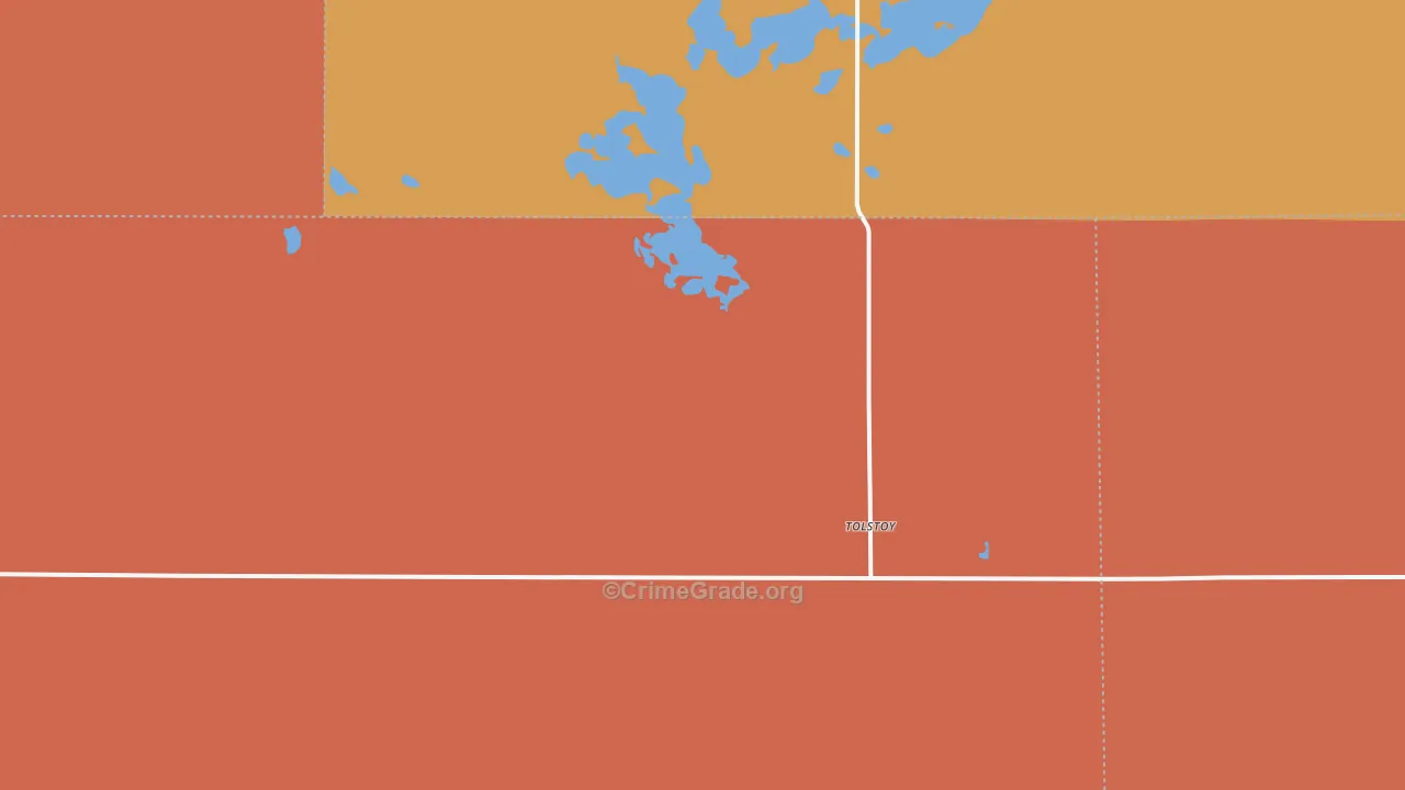 Tolstoy, SD Map of Robbery Rates