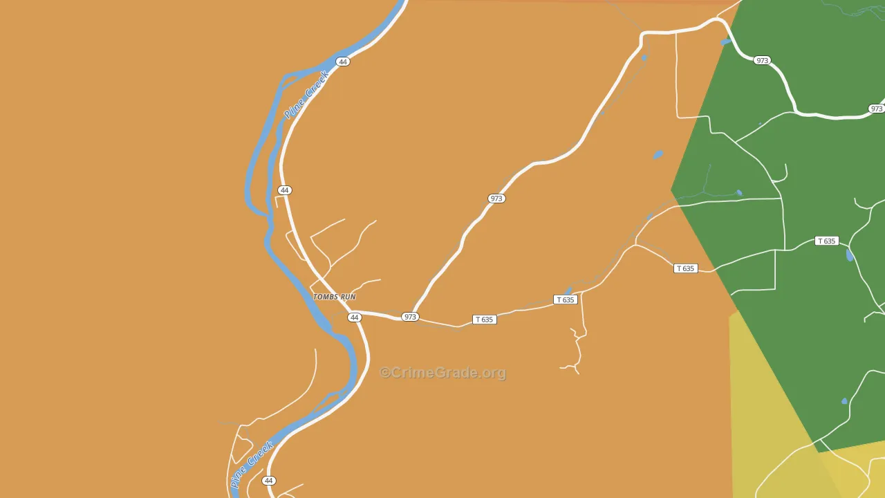 Tomb, PA Map of Robbery Rates