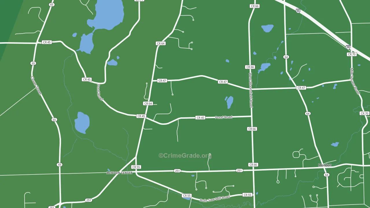 Tomlinson Corners, NY Map of Robbery Rates