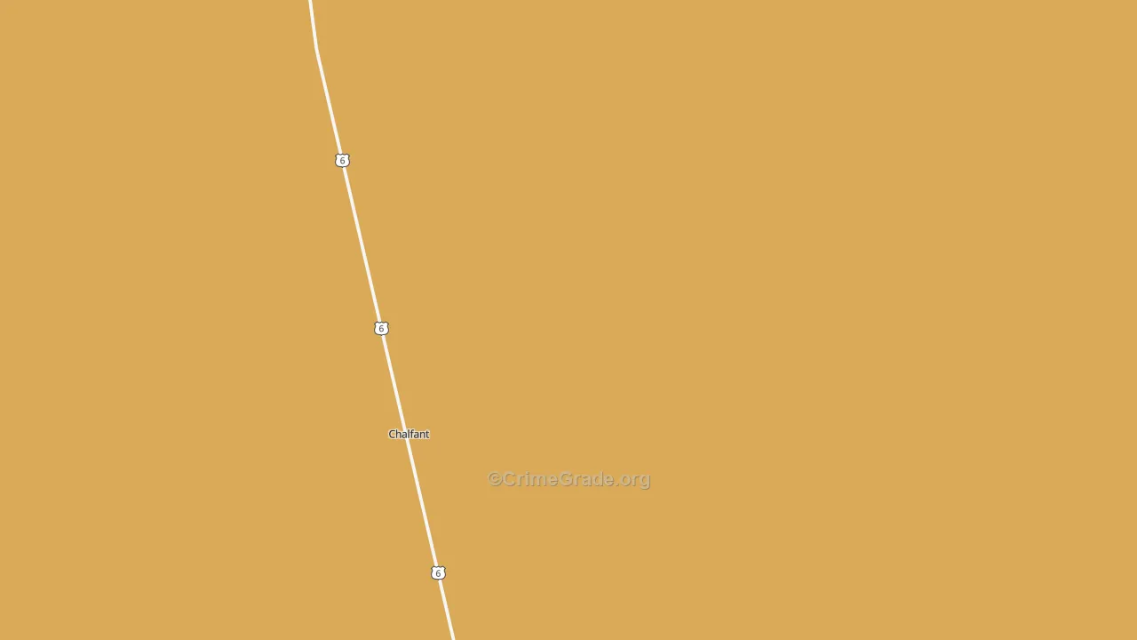 Toms Place, CA Map of Robbery Rates