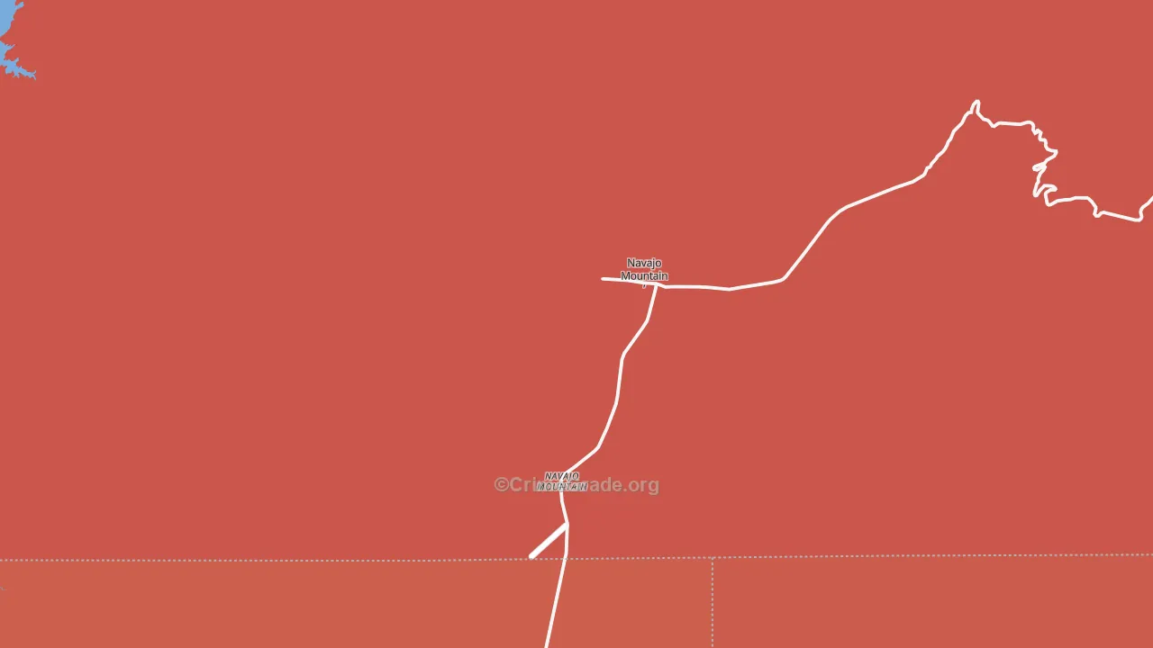 Tonalea, UT Map of Robbery Rates
