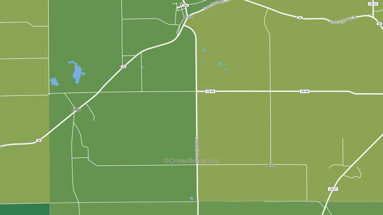 Tonawanda Indian Reservation, NY Map of Robbery Rates