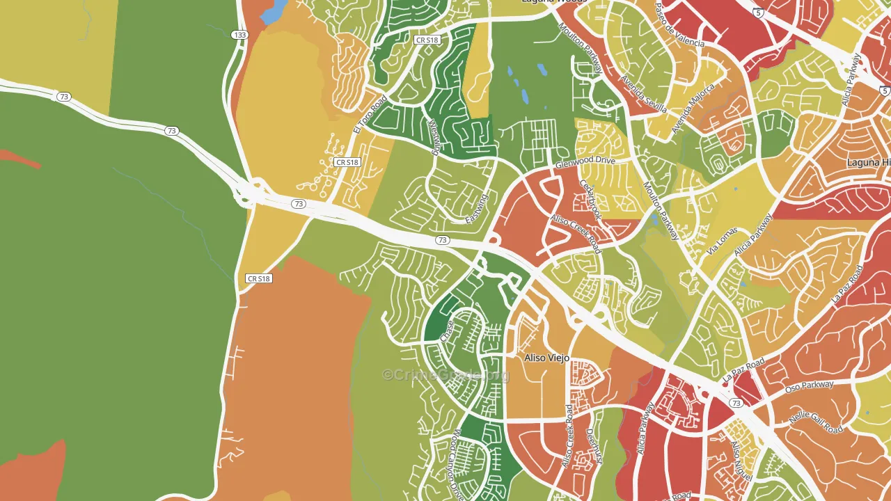 Top-of-the-World, CA Map of Robbery Rates