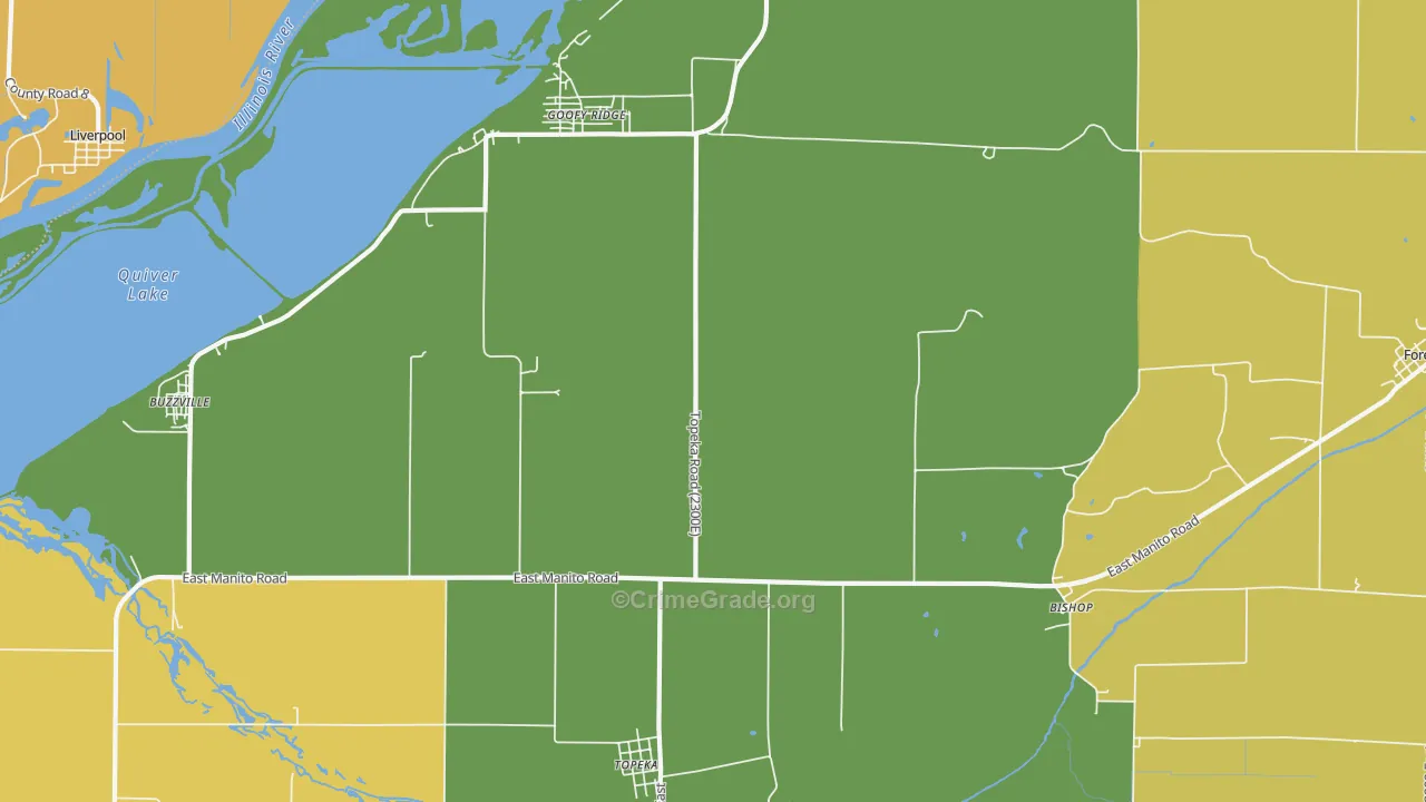 Topeka, IL Map of Robbery Rates