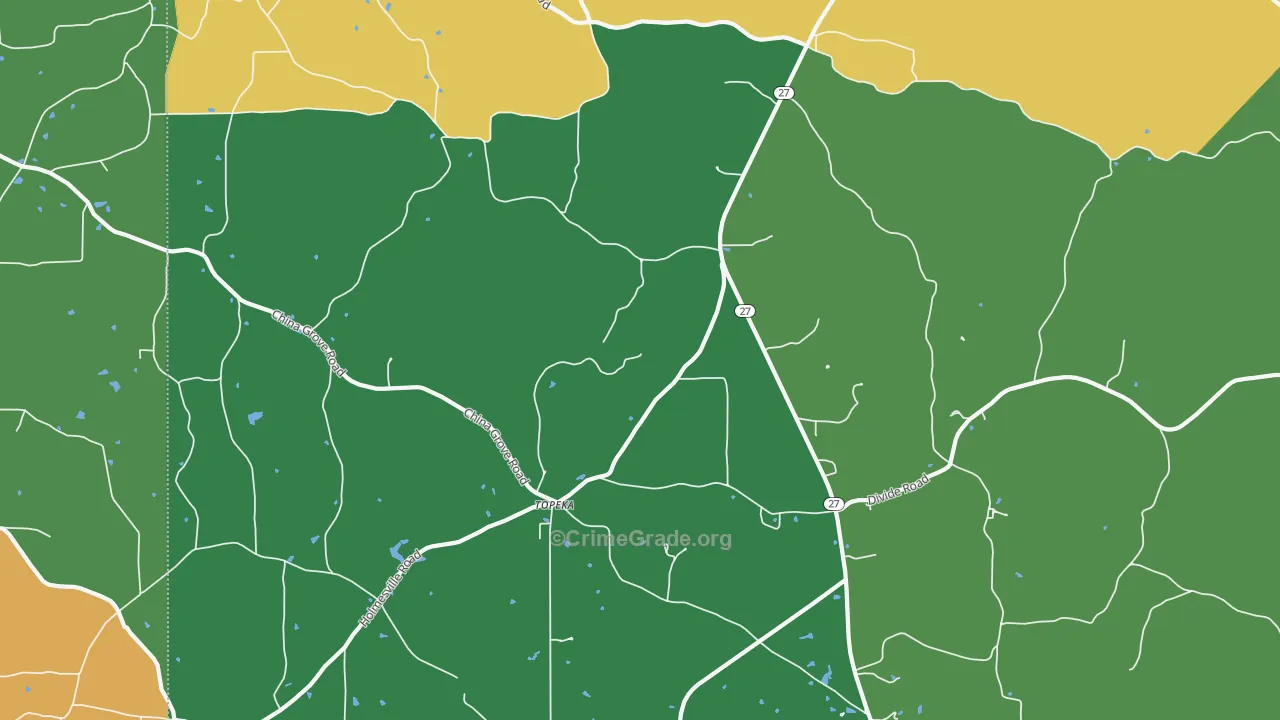 Topeka, MS Map of Robbery Rates