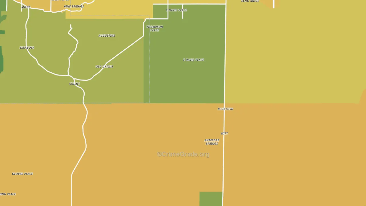 Torrance County, NM Map of Robbery Rates